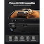 Miniatura de WOLFBOX G840S 12" 4K Espejo Retrovisor con Cámara Dual para Autos y Camionetas, Modelo G840S con WiFi 5.8 GHz, Incluye Tarjeta 32 GB y GPS