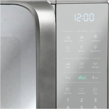 Imagen 4 de Midea MMDV11S2DG Horno de Microondas de 1.1 Pies Cúbicos con Puerta Acabado Espejo en Color Silver / Plata