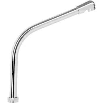 Imagen de referencia para Foset Basic CR-319, Cuello tipo cobra para mezcladora de fregadero, color cromo, acero inoxidable, tamaño 21 cm largo y 26 cm alto, código 49193, SKU 7506240612681