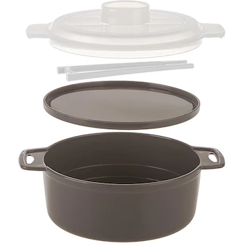 Imagen 4 de PrepSolutions by Progressive - Tazón de 4 Piezas para Microondas Gris, Modelo PS-94GY, Serie PrepSolutions, Incluye Cuchara de Sopa