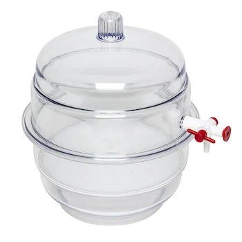 Imagen de referencia para Bel-Art SP Scienceware "Space Saver" Series Polycarbonate Vacuum Desiccator with Clear Polycarbonate Bottom, Model 420270000 / F42027-0000, Capacity 0.31 cu. ft., Clear Color