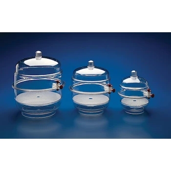 Imagen 4 de Bel-Art SP Scienceware "Space Saver" Series Polycarbonate Vacuum Desiccator with Clear Polycarbonate Bottom, Model 420270000 / F42027-0000, Capacity 0.31 cu. ft., Clear Color