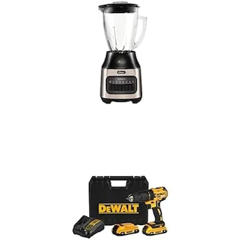 Imagen de referencia para Kit DEWALT 20V MAX: Esmeriladora Angular DCG413B 4-1/2" (115mm) Bare Tool + Taladro Percutor/Atornillador DCD7781D2 1/2" (13mm) con 2 Baterías 2Ah, Color Amarillo