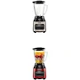 Miniatura de Oster Licuadora de Vaso de Vidrio 6 Velocidades Negro + Licuadora de Vaso de Vidrio 6 Velocidades Rojo (Paquete de 2 Colores: Negro y Rojo)