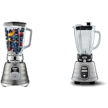 Imagen alusiva al producto Licuadora Clásica Oster Reversible Modelo BLSTBESTE013 Color Cromado con Vaso de Vidrio de 1.5 Litros, Dimensiones 8.3 x 10 x 13.6 Pulgadas, Serie Classic