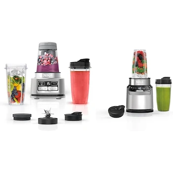 Imagen alusiva al producto Ninja Foodi Extractor de Nutrientes y Licuadora Personal Modelo BN401 Auto-iQ, Color Plata Nube, con 2 Vasos de 24 oz y 1 Vaso de 14 oz