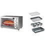 Miniatura de Black+Decker Horno Eléctrico Freidora de Aire 3 en 1 Modelo TO4315SS-LA Capacidad Pizza 30 cm + Chicago Metallic Juego de 4 Moldes Profesionales para Horno Tostador Tamaños 24x15.87cm, 23.49x15.24cm, 25.4x17.8cm, 29.21x18.54cm