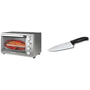 Imagen de referencia para Black+Decker Horno Eléctrico Freidora de Aire 3 en 1 + Victorinox Swiss Classic Cuchillo de Chef 20 cm Modelo 6.8083.20B Mango Negro