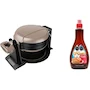 Miniatura de Black+Decker Waflera Giratoria Modelo WMD201 Doble Prepara 2 Waffles a la Vez con Placas Antiadherentes + D'Gari Jarabe Sabor Maple 500 ml