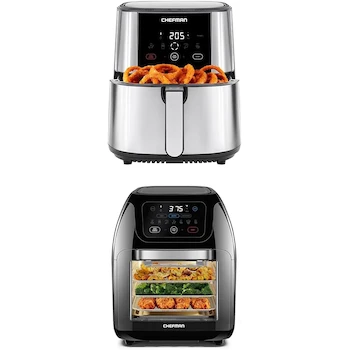 Imagen 1 de Chefman TurboFry Touch Freidora de Aire Digital de Acero Inoxidable, Modelo RJ38-SQSS-8T, Capacidad 8 Cuartos/7.57 Litros, Dimensiones 39.11 cm x 32 cm x 34.29 cm, Peso 5.8 kg, Serie TurboFry Touch