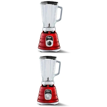 Imagen 1 de Oster Licuadora Clásica Roja 3 Velocidades Vaso de Vidrio 1.25 Litros BLST4126R013 + Licuadora Clásica Roja BLST4126R