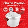 Miniatura de Cookit Olla de Presión CAPC07 7L de Aluminio Pulido Plateado con Vaporera, Asas Removibles de Baquelita, Disco de Inducción