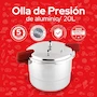 Miniatura de Cookit Olla de Presión CAPC20 20L Aluminio Pulido con Vaporera, Asas de Baquelita Recubiertas, Disco de Inducción, Empaque de Silicón - Plateado