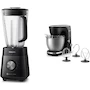 Miniatura de Philips Kitchen Pro Premium Collection Bundle: Licuadora Serie 5000 Modelo HR2242/92 1200W Color Negra Jarra Tritán 3L + Batidora Planetaria Modelo HR7922/93 800W Tazón Acero Inoxidable 5L