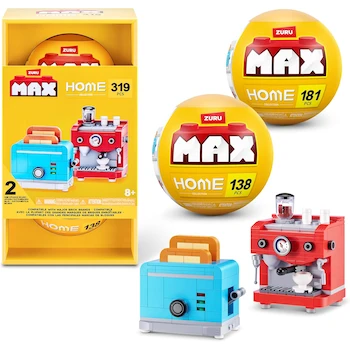 Imagen de referencia para MAX Premium Home Series 1 Model 83226A Plastic Toy Kitchen Playset Combo Coffee Machine and Toaster 2-Pack, Size 15.6 x 11.81 x 29.01 cm
