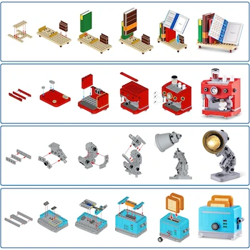 Imagen 3 de MAX Premium Home Series 1 Model 83226A Plastic Toy Kitchen Playset Combo Coffee Machine and Toaster 2-Pack, Size 15.6 x 11.81 x 29.01 cm