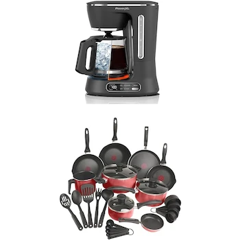 Imagen de referencia para Bundle PowerXL Cafetera + T-fal Batería de Cocina Supercook 26 Piezas Color Rojo (Bundle)