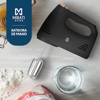 Imagen 2 de Batidora de Mano Mirati Home Modelo MBB01N Color Negro con Accesorios de Acero Inoxidable