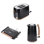 Miniatura de DAEWOO Kit 3 Piezas en Acabado Madera: Tostador de 2 Rebanadas + Panini Grill de 2 Rebanadas + Hervidor Eléctrico Inalámbrico