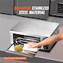 Miniatura de VEVOR Horno Eléctrico de Pizza para Encimeras 12 Pulgadas 1500W Plata Modelo FY-P0-1 Acero Inoxidable