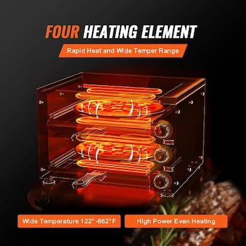 Imagen 3 de VEVOR - Horno Eléctrico de Pizza para Encimeras de 12 Pulgadas, Modelo FY-P0-2, Color Plateado, Dimensiones 47.75 x 39.88 x 35.05 cm, Peso 8.9 kg
