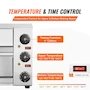 Miniatura de VEVOR - Horno Eléctrico de Pizza para Encimeras de 12 Pulgadas, Modelo FY-P0-2, Color Plateado, Dimensiones 47.75 x 39.88 x 35.05 cm, Peso 8.9 kg