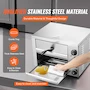 Miniatura de VEVOR - Horno Eléctrico de Pizza para Encimeras de 12 Pulgadas, Modelo FY-P0-2, Color Plateado, Dimensiones 47.75 x 39.88 x 35.05 cm, Peso 8.9 kg