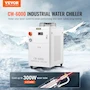 Miniatura de VEVOR CW6000 Enfriador de Agua Industrial Blanco con Compresor, Tanque de 15 L, Tasa de Flujo Máximo 65 L/min, para Máquina de Grabado Láser CO2