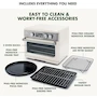 Miniatura de GreenPan Elite 13 en 1 Horno de Convección de Encimera y Freidora de Aire Cloud Cream 1 ft³ con Bandeja de Cerámica sin PFAS y Sartén para Pizza