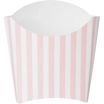 Imagen 3 de Restaurantware Bio Tek B0CMD6L85D - Taza de Freír Francesa de Papel Rosa y Blanco, 4.5 x 3.2 x 3.9 Pulgadas (11.51 x 8.2 x 9.8 cm), Capacidad 3 Onzas, Tamaño Mediano, 100 Tazas Desechables, Soporte para Patatas Fritas