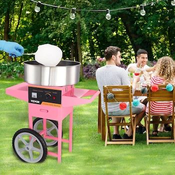 Imagen 2 de VEVOR Máquina Eléctrica de Algodón de Azúcar 1000W con Tazón de Acero Inoxidable, Cuchara de Azúcar y Cajón, Color Rosa, para Hogar, Carnaval, Cumpleaños Infantiles y Fiestas Familiares
