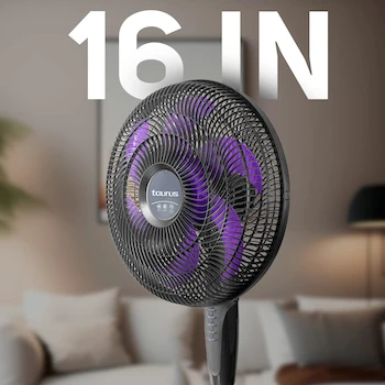 Imagen 4 de Taurus Universe Ventilador de Pedestal 16 Pulgadas + Caronte Hervidor de Agua Eléctrico Tetera Eléctrica Jarra Inalámbrica 2 Litros Acero Inoxidable