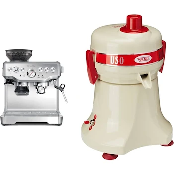 Imagen alusiva al producto Breville Barista Express Modelo BES870 Máquina de Espresso con Molinillo Integrado en Acero Inoxidable Cepillado + Jarra de Leche con Control de Temperatura + Turmix Uso Rudo Extractor de Jugos y Exprimidor de Cítricos