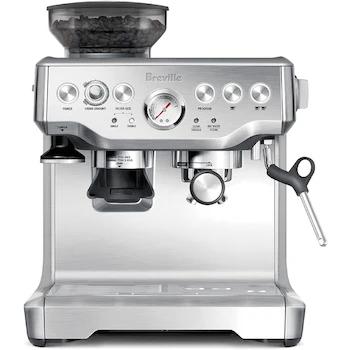 Imagen 2 de Breville Barista Express Modelo BES870 Máquina de Espresso con Molinillo Integrado en Acero Inoxidable Cepillado + Jarra de Leche con Control de Temperatura + Turmix Uso Rudo Extractor de Jugos y Exprimidor de Cítricos