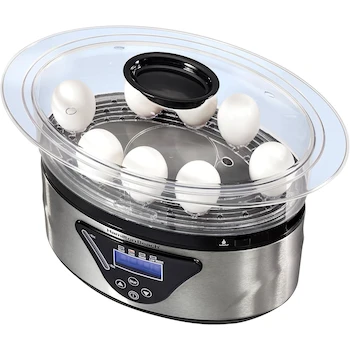 Imagen 3 de Hamilton Beach 37530Z Vaporera y Arrocera Digital con Bandejas Apilables + TAURUS OMEGA Tetera Eléctrica de Vidrio con Luz LED, Hervidor de Agua Eléctrico Inalámbrico 1.8 L