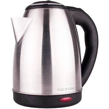 Imagen 3 de Taurus Hervidor de Agua Eléctrico Modelo Caronte, Capacidad 2 Litros, Tamaño Chico, Color Plata, Acero Inoxidable + 3M Scotch-Brite Cubeta con Exprimidor Modelo MC900170994, Capacidad 10 Litros, Color Blanca