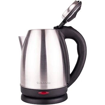 Imagen 4 de Taurus Hervidor de Agua Eléctrico Modelo Caronte, Capacidad 2 Litros, Tamaño Chico, Color Plata, Acero Inoxidable + 3M Scotch-Brite Cubeta con Exprimidor Modelo MC900170994, Capacidad 10 Litros, Color Blanca