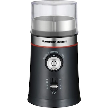 Imagen 2 de Hamilton Beach 80393 Molino de Café Negro, Capacidad 4-14 Tazas + Taurus Caronte Hervidor de Agua Plata, Capacidad 2 Lt, 1000 W, Tamaño Chico