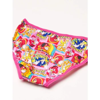 Imagen 2 de Handcraft Sonic The Hedgehog Girls' 7-Pack 100% Combed Cotton Multicolor Underwear with Sonic Character Prints, Model B08NCVFFFP, Available in Sizes 4, 6, and 8