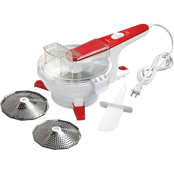 Imagen de referencia para Weston Molinillo Eléctrico de Alimentos con 3 Discos de Acero Inoxidable, Capacidad 1.75 Cuartos de Galón, Color Blanco, Modelo 61-0201-W