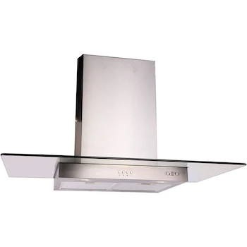 Imagen 2 de ODIPO Combo Parrilla Empotrable Cristal Templado Negro Clio 60 cm 4 Quemadores Gas LP y Campana Pared Cristal Recto Telux 90 cm Control Electrónico