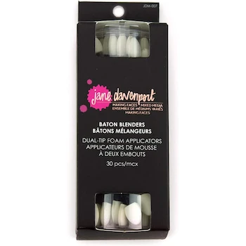 Imagen 2 de Spellbinders Jane Davenport JDM-007 Aplicadores de Espuma de Doble Punta Baton Blenders, Color Negro, Paquete de 30, Tamaño del Paquete 5.4 x 14.5 x 5.4 cm