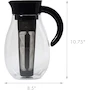 Miniatura de Primula Flavor Up Cafetera helada con núcleo de fruta para infusión de agua, té y más, color negro, modelo PFUBK-3927, capacidad 2.7 cuartos de galón, dimensiones 11.63 x 5 x 11.5 pulgadas