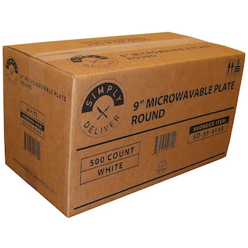 Imagen 5 de Simply Deliver Placa de Plástico Blanca de 23 cm (9 Pulgadas), Paquete de 500 Unidades