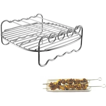 Imagen 1 de Philips HD9905/00 Avance Series X-Large Silver Double Layer Rack with Skewers for Airfryer Avance XL HD9240