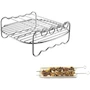 Miniatura de Philips HD9905/00 Avance Series X-Large Silver Double Layer Rack with Skewers for Airfryer Avance XL HD9240