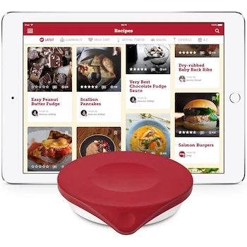 Imagen 3 de Drop Kitchen Báscula de Cocina de Silicona Antideslizante Conectada Bluetooth con App Interactiva de Recetas D600A Color Rojo Capacidad 6 kg