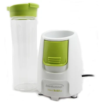Imagen de referencia para Brentwood Appliances JB-196 Blend-To-Go Blender Personal Portátil, Cuerpo Blanco con Botón Verde, con Vasos de 20 oz / 591 ml