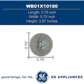 Imagen 2 de GE General Electric WB01X10180 Genuine OEM Microwave Flat Cab Mounting Bolt - Microwave Cabinet Mounting Bolt - Tornillo de Montaje Plano para Microondas