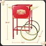 Miniatura de 6400 Red Replacement Cart for Larger 8 Ounce Roosevelt Style Great Northern Popcorn Machines